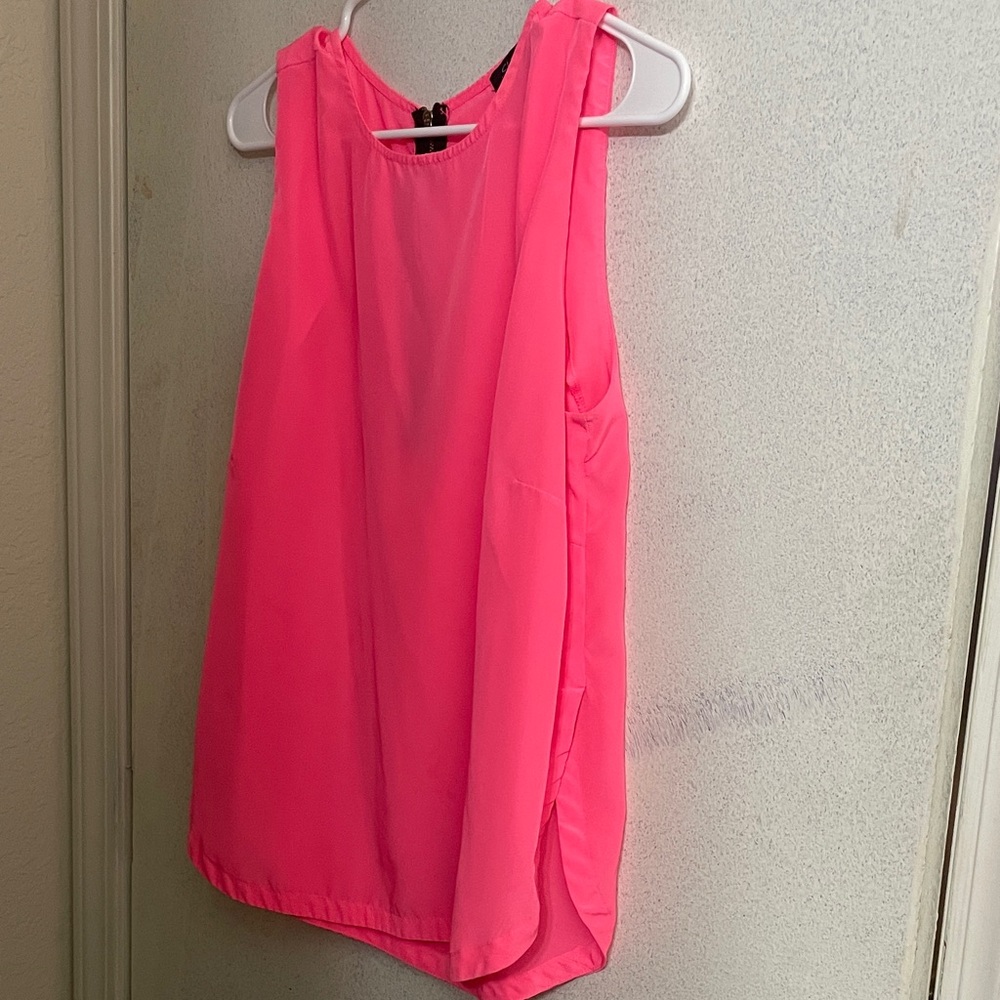 Shinestar Neon Pink Sleeveless Top